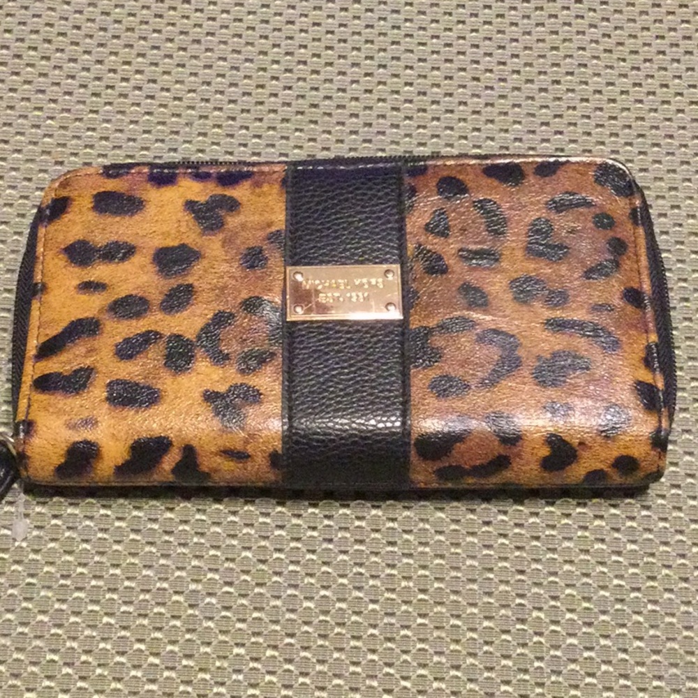 Michael Kors black and brown large wallet for women